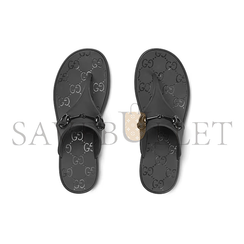 GUCCI WOMEN'S THONG SANDAL WITH HORSEBIT 780306 GUCCI WOMEN'S THONG SANDAL WITH HORSEBIT 780306